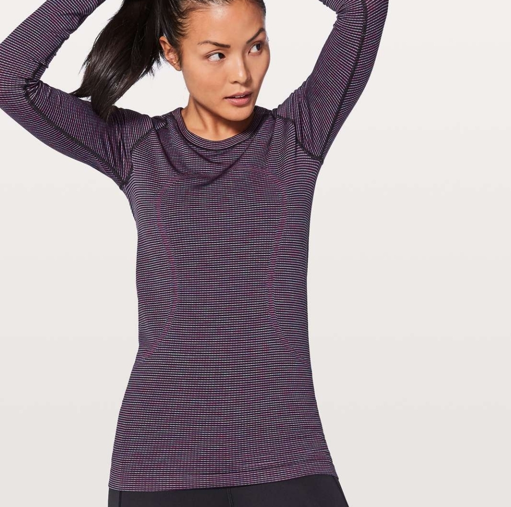 Lululemon Purple + Black Long Sleeve Swiftly Tech Top 6